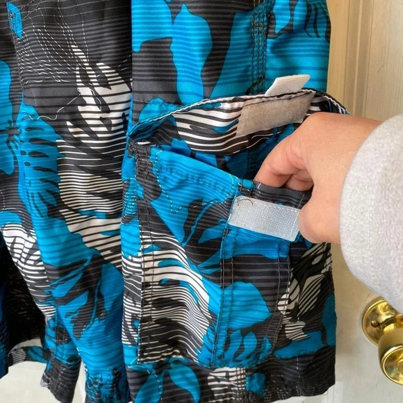 Kanu Surf Blue Floral Paradigm Draw String Swim Trunks Shorts Mens Plus Size 3X - Picture 4 of 4